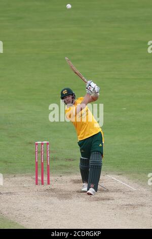 CHESTER LE STREET, INGHILTERRA. AGOSTO Chris Nash of Notts batte durante la partita Vitality Blast T20 tra il Durham County Cricket Club e il Nottinghamshire a Emirates Riverside, Chester le Street sabato 29 agosto 2020. (Credit: Mark Fletcher | MI News) Credit: MI News & Sport /Alamy Live News Foto Stock