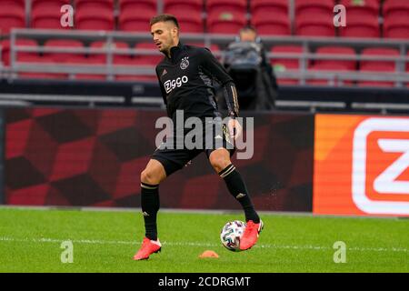 Amsterdam, Paesi Bassi. 29 Agosto 2020. AMSTERDAM, 29-08-2020, Johan Cruijff Arena football, amichevole testmatch, Stagione 2020-2021, Ajax - Eintracht Francoforte, Nico Tagliafico Credit: Pro Shots/Alamy Live News Foto Stock