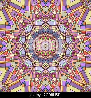 Pattern cromatico astratto e sfondo geometrico Foto Stock