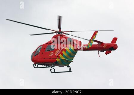 G-EHMS McDonnell Douglas MD902 Explorer, London Air Ambulance Helicopter, Hounslow, Londra, Regno Unito, 29 agosto 2020, Foto di Richard Goldschmidt Foto Stock