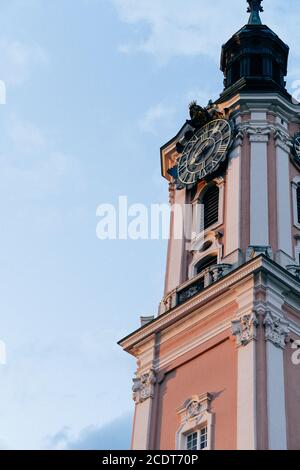 Vigneti sul Lago di Costanza, Birnau la chiesa del pellegrinaggio, Birnau, Baden-Württemberg, Germania Foto Stock