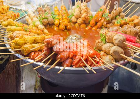 polpette cibo strada Foto Stock