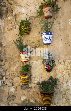 Vicolo della città vecchia a Valdemossa, Maiorca, Isole Baleari, Spagna, Europa Foto Stock