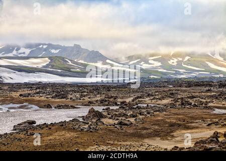 La natura della Kamchatka. Paesaggi e vedute magnifiche di Kam Foto Stock