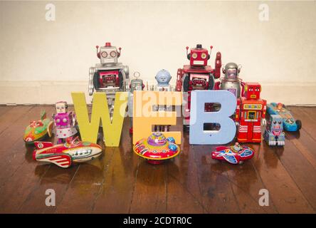 robot web Foto Stock