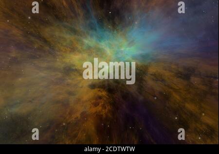 Universo, Nebulosa spazio colorata e Stelle Foto Stock