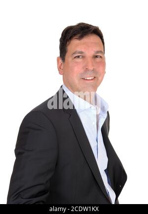 Ritratto di sorridere uomo bello Foto Stock
