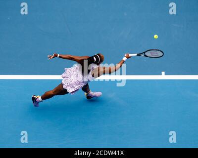 Serena Williams durante l'Australian Open 2020 Foto Stock