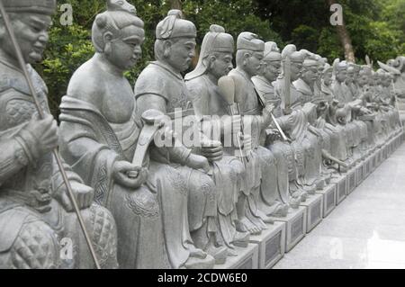 Monastero dei Mille Buddha a Sha Tin Foto Stock