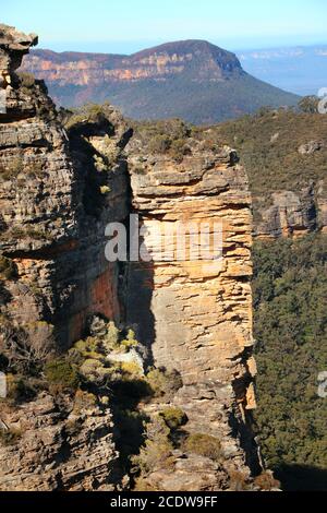 Cahill's Lookout a Katoomba, le Blue Mountains, nuovo Galles del Sud, Australia Foto Stock