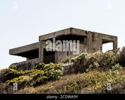 Bunker militare disusato a Point Nepean Foto Stock