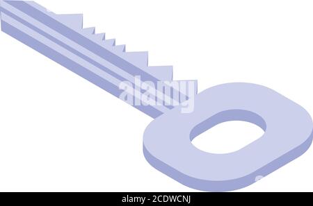 Icona chiave di sicurezza, stile isometrico Illustrazione Vettoriale