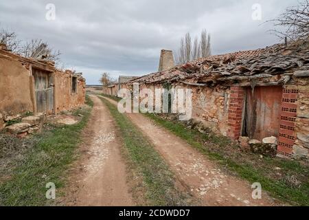 La Barbolla è un villaggio abbandonato nella provincia di Soria, in Spagna Foto Stock