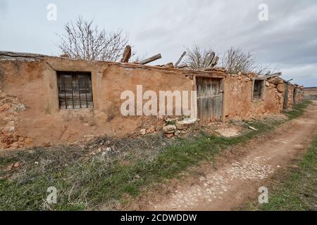 La Barbolla è un villaggio abbandonato nella provincia di Soria, in Spagna Foto Stock