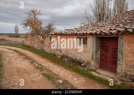 La Barbolla è un villaggio abbandonato nella provincia di Soria, in Spagna Foto Stock