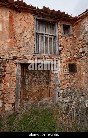 La Barbolla è un villaggio abbandonato nella provincia di Soria, in Spagna Foto Stock