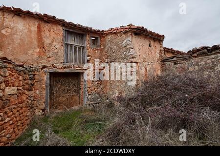 La Barbolla è un villaggio abbandonato nella provincia di Soria, in Spagna Foto Stock