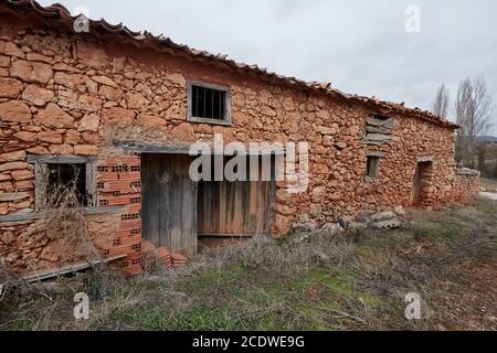 La Barbolla è un villaggio abbandonato nella provincia di Soria, in Spagna Foto Stock