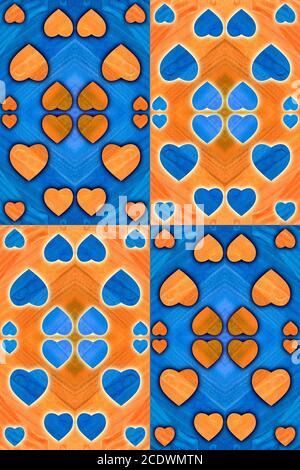 Il giorno di San Valentino sfondo colorato con cuori forma. Foto Stock