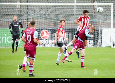 EOIN TOAL (Derry City FC) Durante la Coppa Extratime.ie fai – 2nd Round fixture between Drogheda Utd & Derry City FC Foto Stock