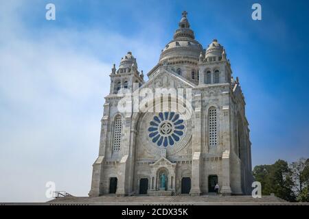 Portogallo, Viana do Castello, Chiesa del Sacro cuore di Gesù Santa Luzia. Il "Sacro cuore", la basilica di Santa Lucia, Foto Stock