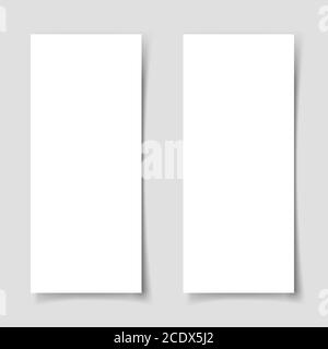 Mok-up di due modelli di volantini verticali stretti Illustrazione Vettoriale