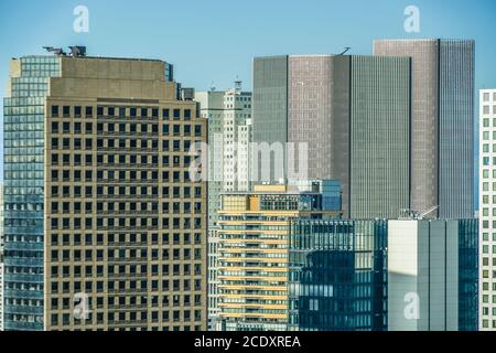 Skyline di Tokyo visto dall'Osservatorio della Torre di Tokyo Foto Stock