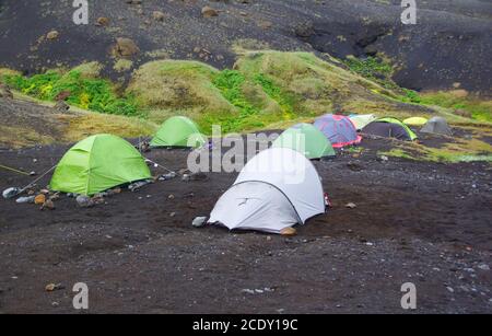 Affascinante escursione estiva in Islanda Foto Stock