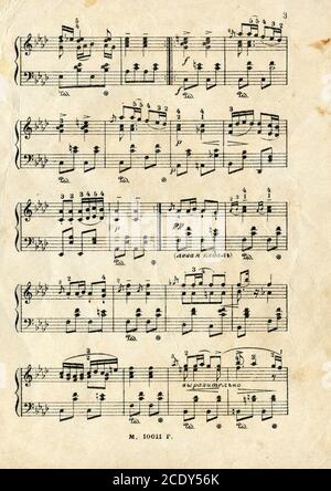 Partiture del compositore Franz Peter Schubert. Foto Stock