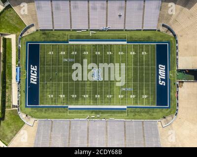 Vista aerea dello stadio del riso a Houston, Texas Foto Stock