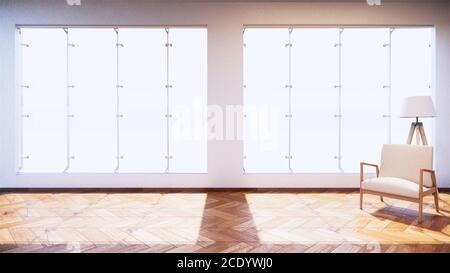 Un piccolo divano nel , con luce che splende dalla window.3D rendering Foto Stock