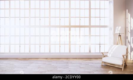 Un piccolo divano nel , con luce che splende dalla window.3D rendering Foto Stock
