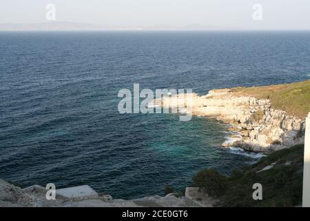 La città più bella della Turchia di Karaburun, Smirne. Bellissima città costiera di Karaburun. Le più belle spiagge della costa di Karaburun. Foto Stock