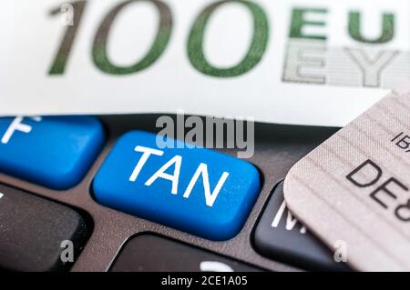 Online Banking, generatore ottico di chipTAN Foto Stock