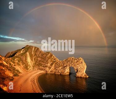 GB - DORSET: porta di Durdle vicino al West Lulworth Foto Stock