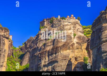 Monastero Santo di Varlaam, Meteora, Grecia Foto Stock