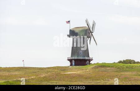 Wind Mill on National Golf Links of America, Southampton, NY Foto Stock