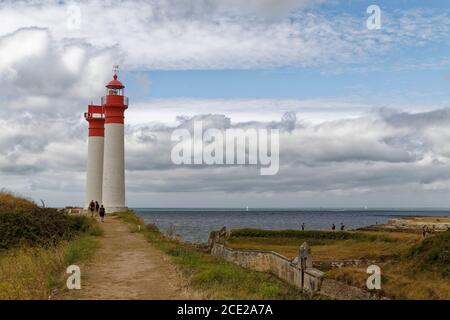 Isola di Aix, Francia. 25 Agosto 2020. Vista generale del faro Ile d'Aix nella Charente-Maritime, Francia. Foto Stock