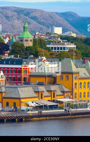 Stavanger, Norvegia, vista del centro città Foto Stock