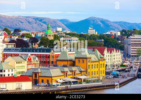 Stavanger, Norvegia, vista del centro città Foto Stock