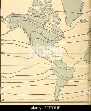 . Geografia fisica elementare . Faccia pagina 35. IsotheraI Foto Stock