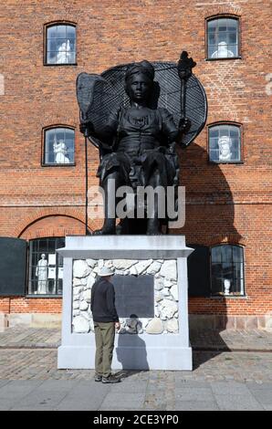 Sono la scultura della Regina Maria alla Royal Cast Collection Edificio sul lungomare di Copenhagen Foto Stock