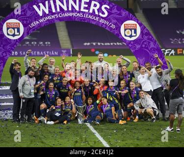 San Sebastian, Spagna. 30 agosto 2020. In azione durante la partita di calcio della UEFA Women's Champions League (finale) tra VfL Wolfsburg e Olympique Lyonnais. Daniela Porcelli/SPP Credit: SPP Sport Press Photo. /Alamy Live News Foto Stock