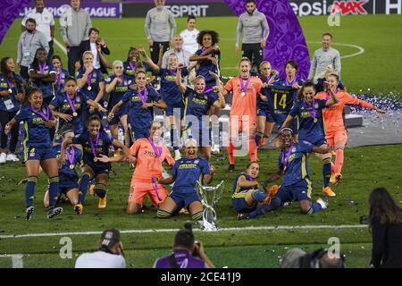 San Sebastian, Spagna. 30 agosto 2020. In azione durante la partita di calcio della UEFA Women's Champions League (finale) tra VfL Wolfsburg e Olympique Lyonnais. Daniela Porcelli/SPP Credit: SPP Sport Press Photo. /Alamy Live News Foto Stock