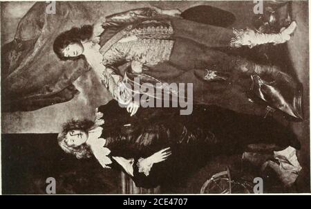 . Ritratti storici ... la vita di C.R.L. Fletcher .. . - del ministero delle coscienze degli uomini; sostenne il partito di Hamilton nella seconda guerra civile e, in caso di fallimento della thatimpresa, ricorse al principe Carlo nel suo esilio. Nel 1650 si accortì che il principe, ora Carlo II, si affidò alla Scozia e lo consigliò di affidarsi ai Covenanters piuttosto che a Montrose, nodubilo perché riteneva che il primo potesse comandare la forza militare più grande. Ed è stato in questo periodo che ha laidthe fondamento della sua amicizia duratura con il giovane re, dal cui lato ha combattuto a. Foto Stock