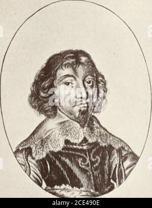 . Ritratti storici ... la vita di C.R.L. Fletcher .. . JOHN LAMBERT dal ritratto di Robeit Walker nella galleria dei ritratti di THENATIONAL. ROBERT RICH, SECONDO CONTE di WARWICKFrom un fatto di incisione contemporanea (&gt;, io(&gt; HENRY IRETON 107 servire sia il Re che la Casa dei Lord. Nessuno si oppose più amaramente alle dottrine repubblicane dei Levelers, basate sul diritto innaturale, che egli dichiarò apertamente di non essere affatto giusto. Thenight a Carisbrooke e la seconda guerra civile finalmente convincedhim della necessità di esecuzione senza Carità, di cui poi becamea strenuo avvocato. Un considerevole Foto Stock