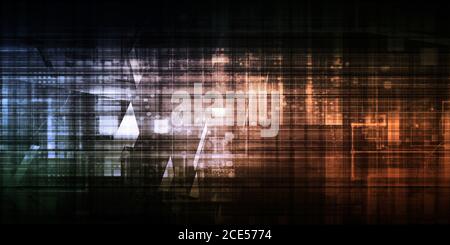 Abstract sfondo chiaro concetto con impulsi di energia Foto Stock