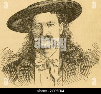 . La vita di William F. Cody, conosciuto come Buffalo Bill, il famoso cacciatore, scout e guida. Un'autobiografia . sisted in o rinnovato il quarreler deve sistemarlo con me. Wild Bill wasanything but aquarrelsome man;3et nessuno ma lui-auto poteva enumerare i molti conflitti in cui aveva beenengaged, e che aveva quasi alwaysfolged nella morte del suo avversario. Ihave una personalknowledge di almeno mezzo dozenmen che ha hada t vari timeskilled, uno di questi essendo al tempo un membro del mio com-mand. Altri erano stati gravemente feriti, eppure egli alwaysfugge senza male. Sulle pianure ogni uomo o Foto Stock