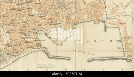 . Italia: manuale per i viaggiatori. Terza parte, Italia meridionale e Sicilia . lflli --?????? , a. Anstalt von Wagner & Debes, Leipzig. Cabine. PALERMO. 24. Route 253 un-h. 0.50 1.- 1.801.60 due ore 0.80 1.50 2.202. - Guida in Caflisches, vedi pag. 262; caffe Trinacria; Gambrinus, Via Macqueda 467, di fronte al Teatro Vitt. Emanuele. Il Casinò nuovo, o club nuovo, nel Palazzo Oeraci, corso VittorioEmanuele 411 (p. 262), contiene bei appartamenti, e vale la pena di visitare; gli stranieri possono facilmente ottenere un'introduzione per un quindicina di notte; biglietto per il periodo di alonger 10 fr. al mese. Cabine. Tariffa f Foto Stock