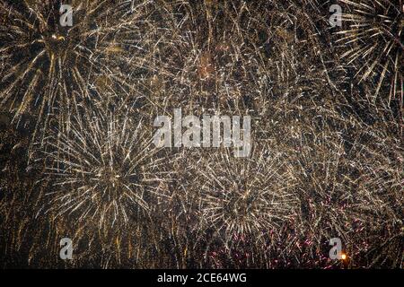 Fuochi d'artificio sul fiume Tama (2018) Foto Stock